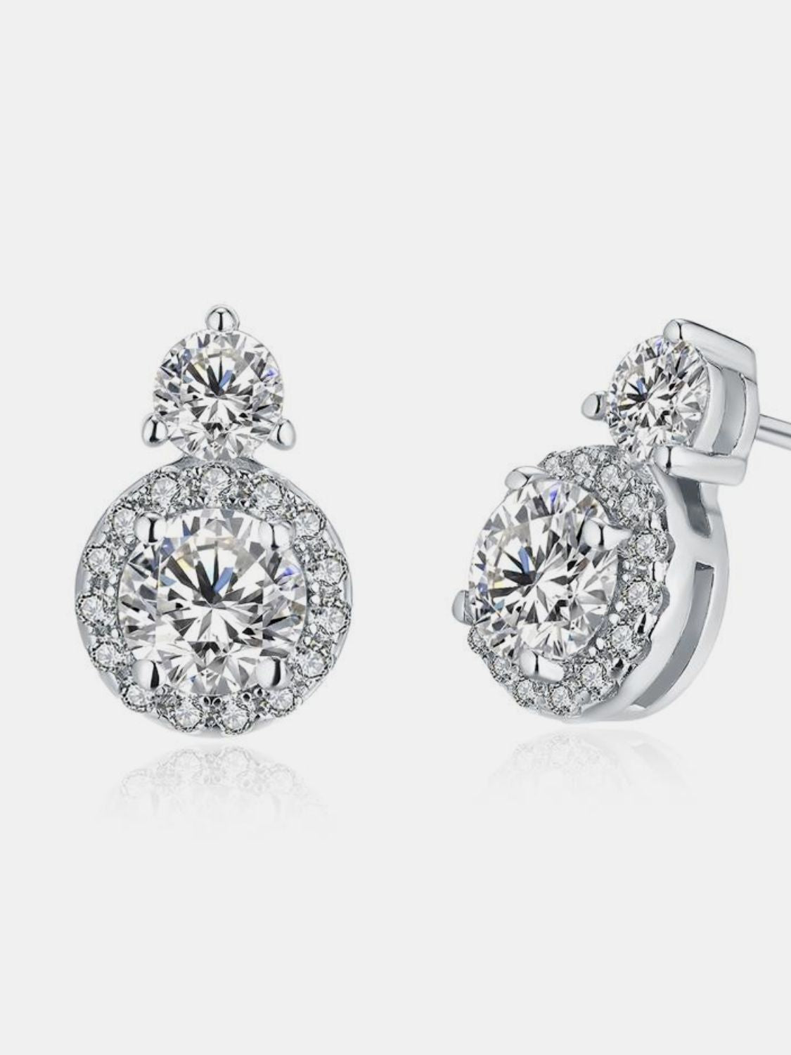 1 Carat Moissanite 925 Sterling Silver Earrings – The Fair