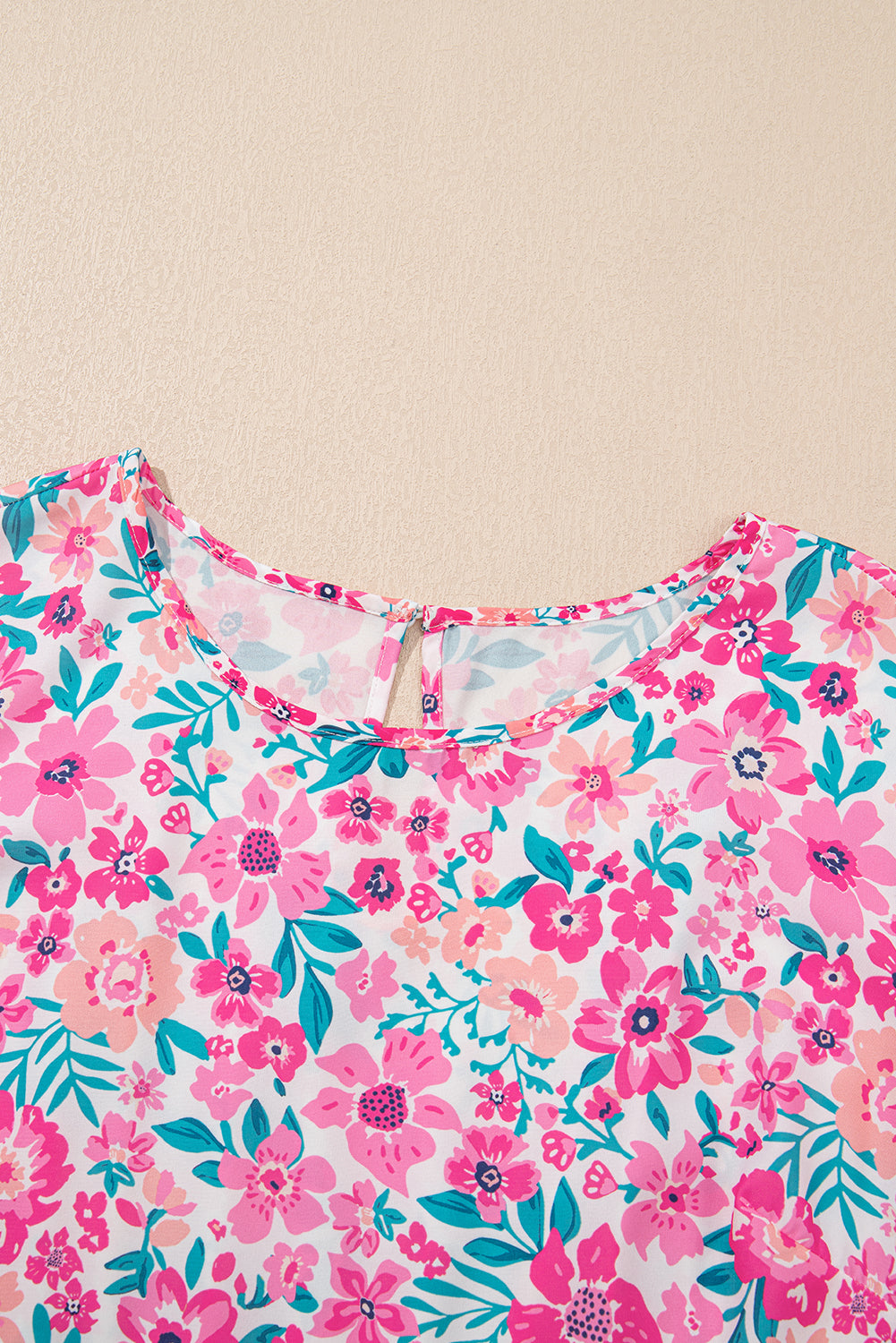 White Plus Size Floral Print Ruffle Short Sleeve Flare Dress - The Fair Lady Shop