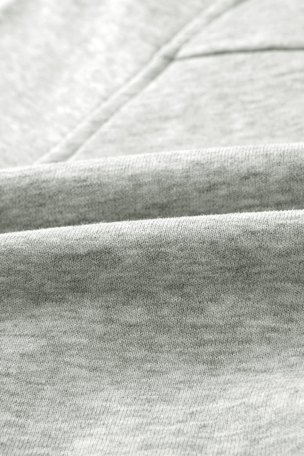 Gray Zip Up Stand Collar Ribbed Thumbhole Sleeve Sweatshirt - The Fair Lady Shop
