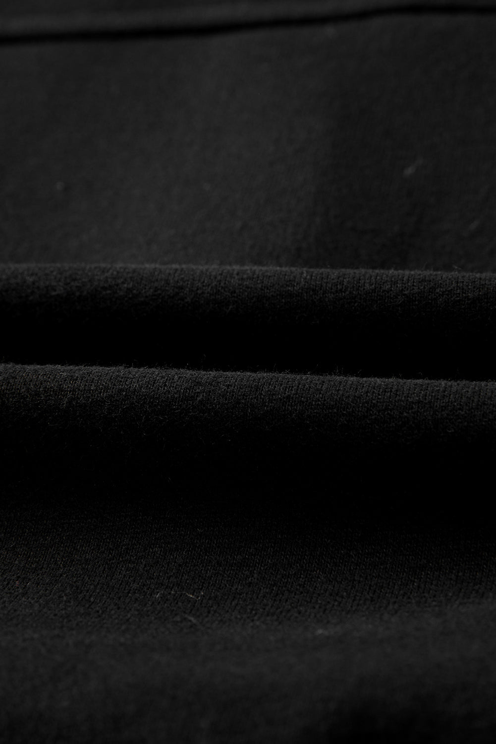 Black Zip Up Stand Collar Ribbed Thumbhole Sleeve Sweatshirt - The Fair Lady Shop
