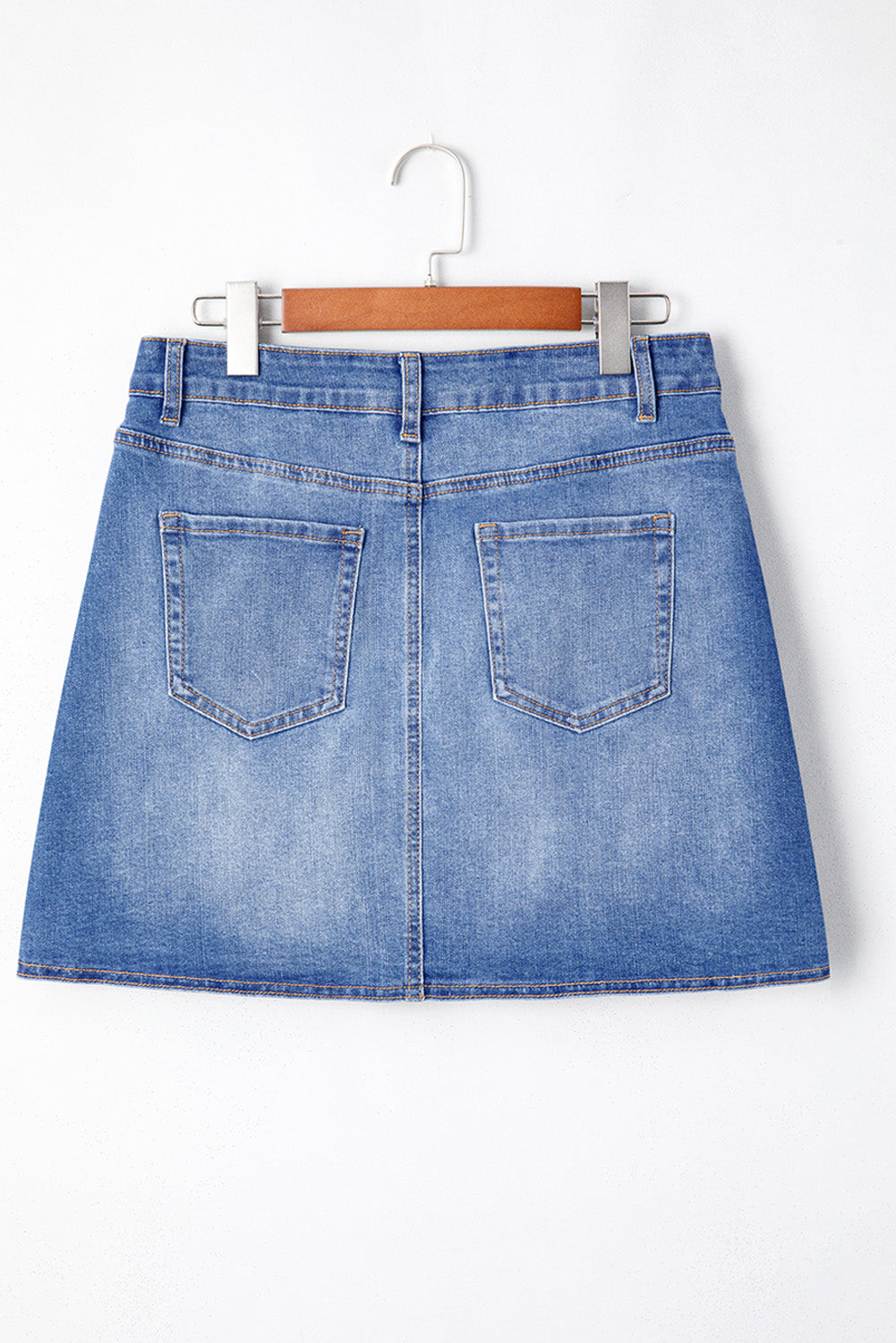 Ashleigh Blue Wrapped Crossed Waist Denim Mini Skirt - The Fair Lady Shop