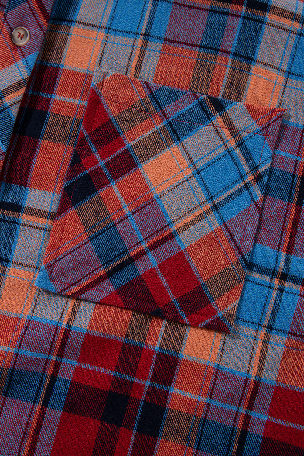 Red Plaid Print Drop Sleeve Loose Shirt - The Fair Lady Shop