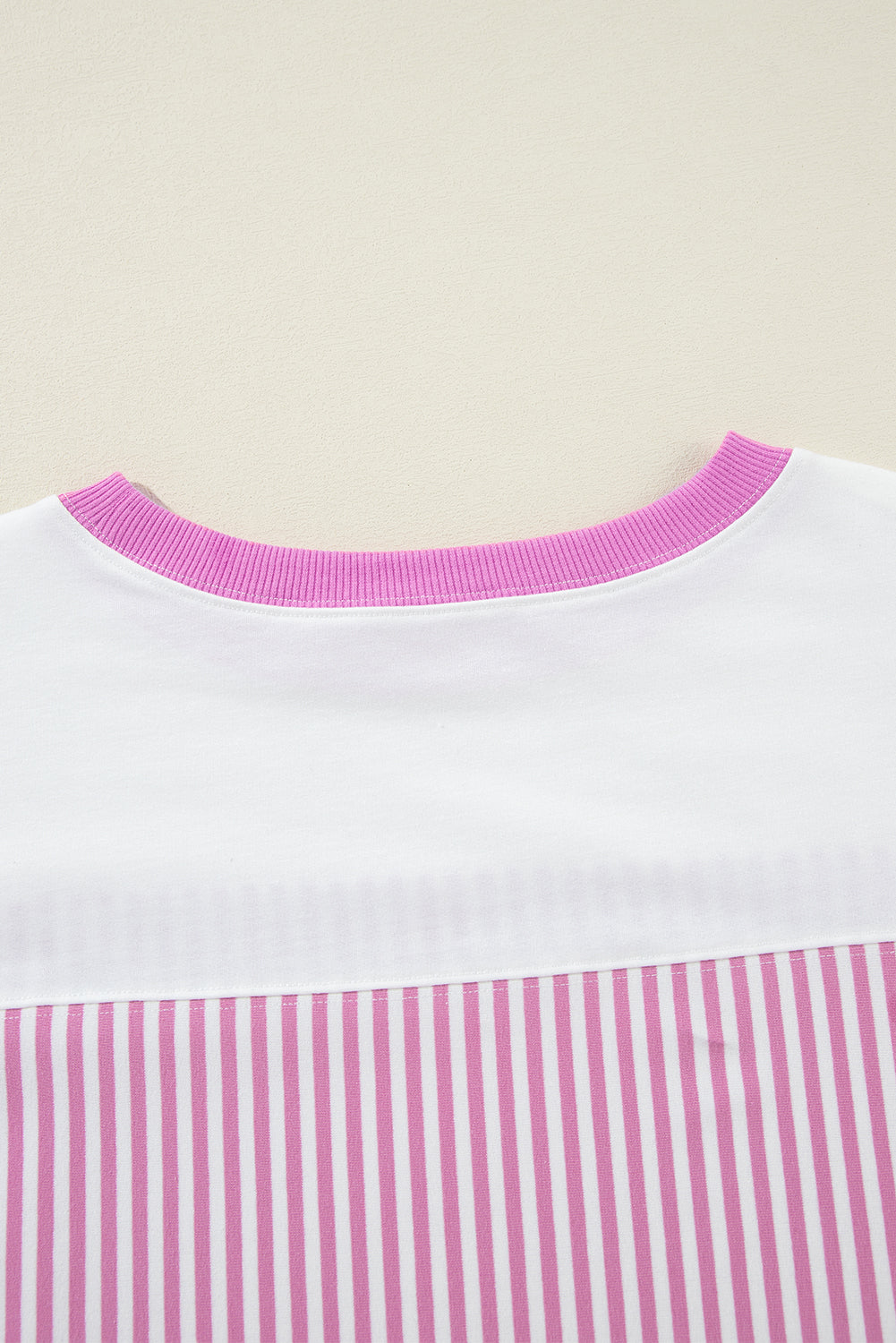Phalaenopsis Striped Patchwork Oversized Tee - The Fair Lady Shop