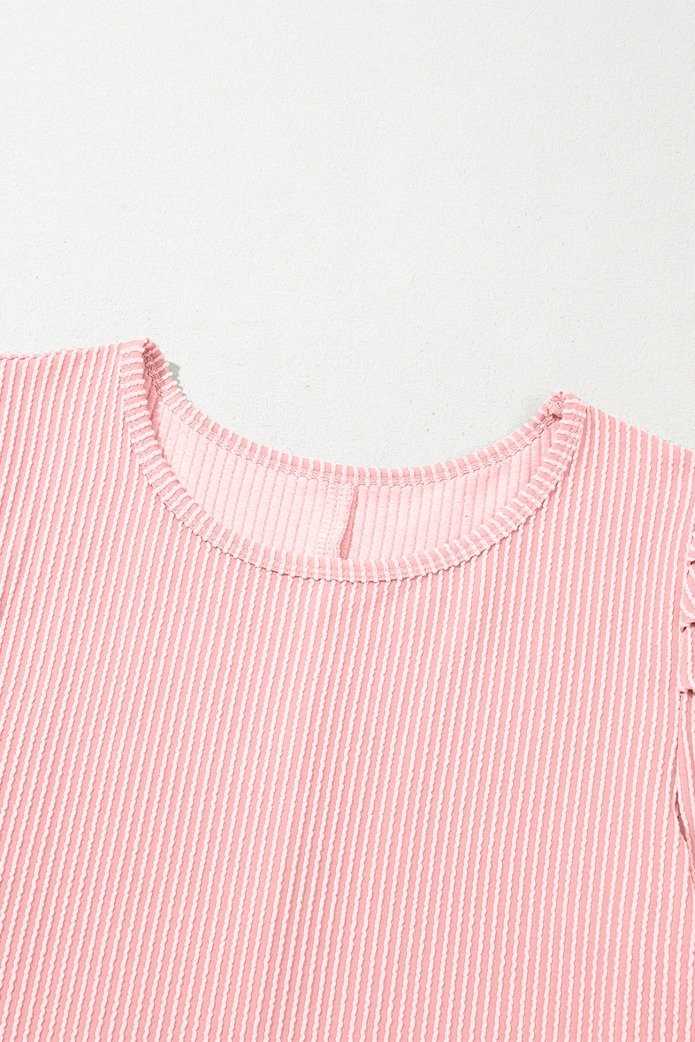 Blossom Corded Crew Neck Puff Sleeve Mini Dress - The Fair Lady Shop