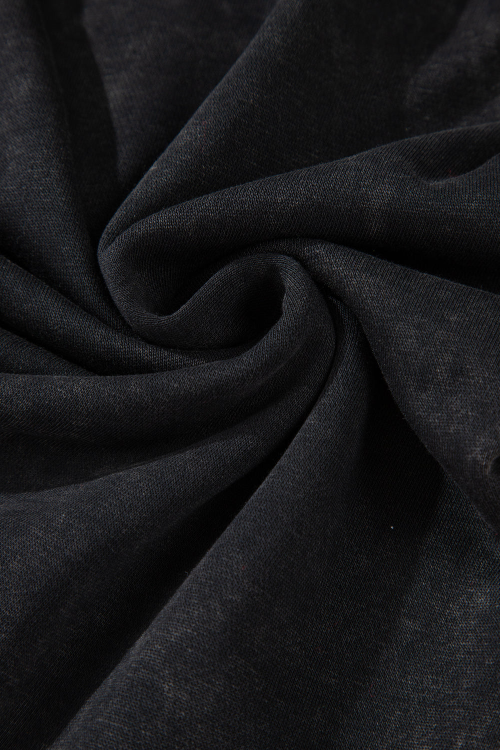 Black Solid Waffle Knit Patchwork Raglan Sleeve Sweatshirt - The Fair Lady Shop
