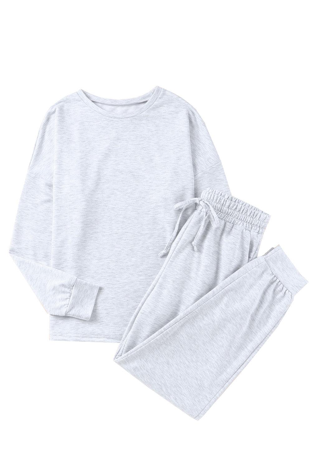 Khaki Long Sleeve Pullover & Jogger Pants Loungewear Set - The Fair Lady Shop