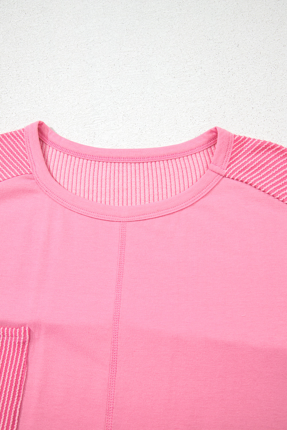 Bonbon Corded Patchwork Pocketed Plus Size T Shirt - The Fair Lady Shop