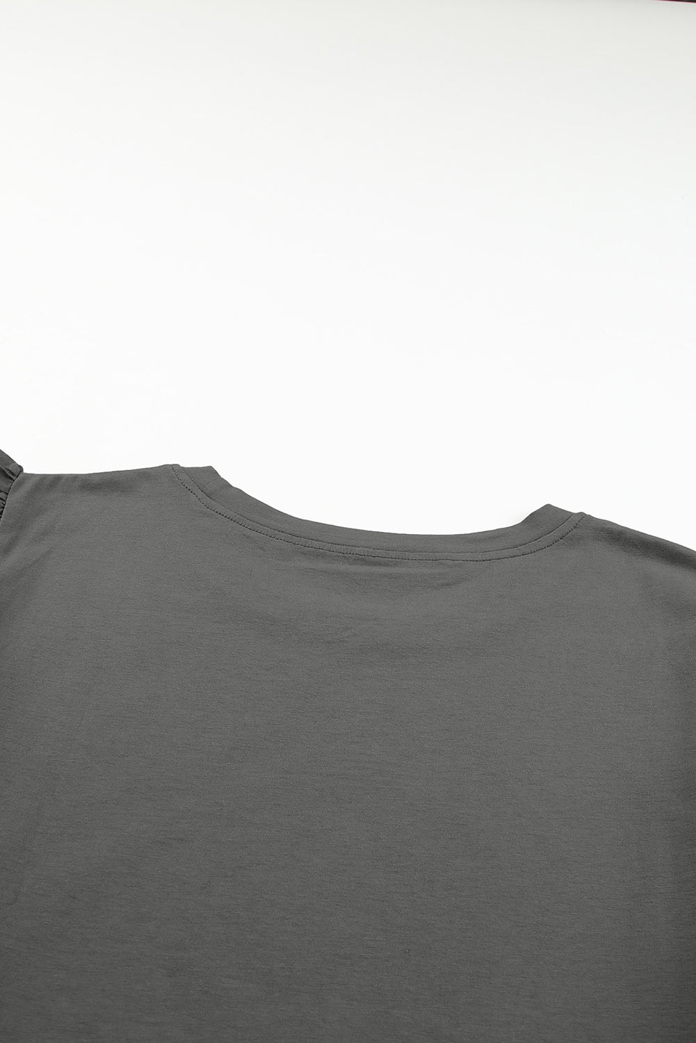 Gray Plus Size Flutter Sleeve Top - The Fair Lady Shop