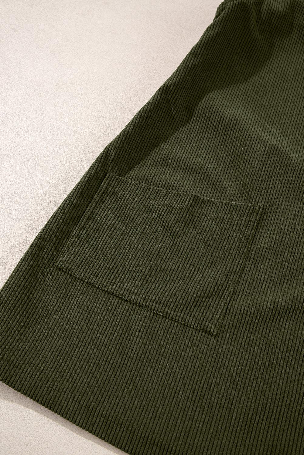 Cinnamon Corduroy Front Pockets Overall Dress - The Fair Lady Shop