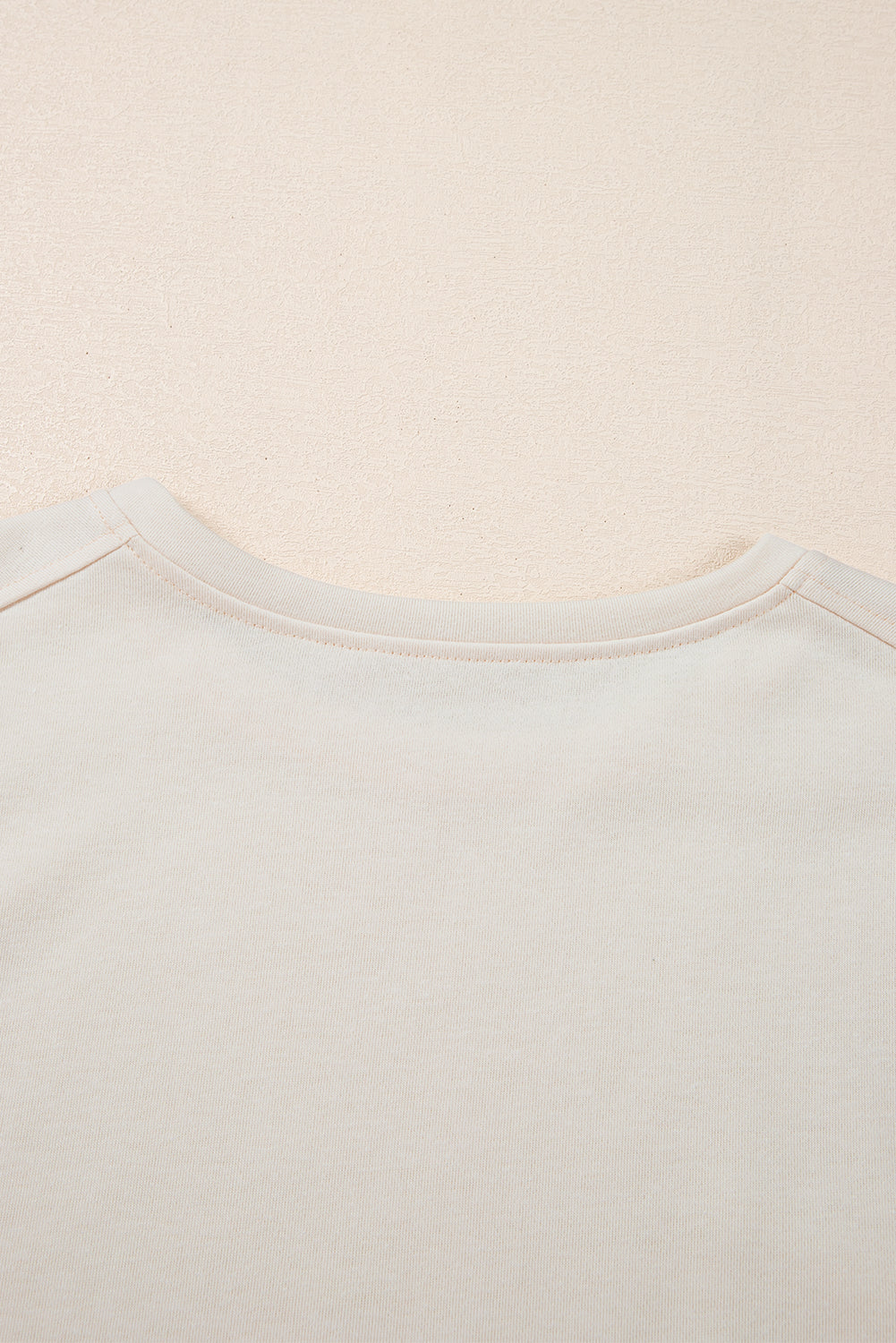 White Pearled Puff Sleeve Round Neck Loose Top - The Fair Lady Shop