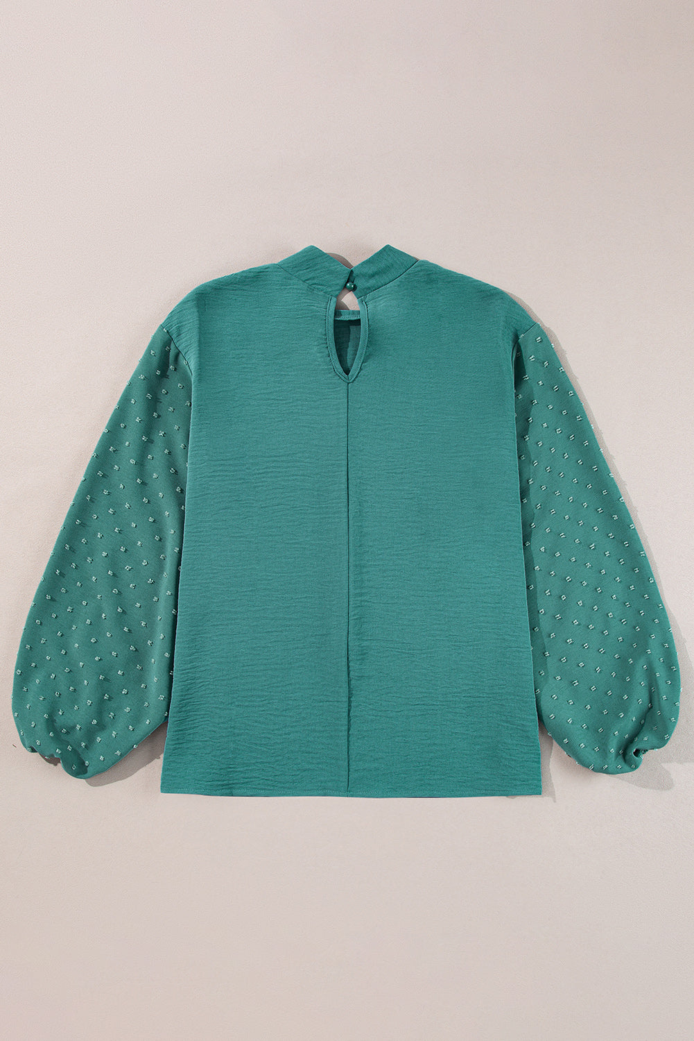 Skobeloff Swiss Dot Balloon Sleeve Patchwork Crinkle Blouse - The Fair Lady Shop