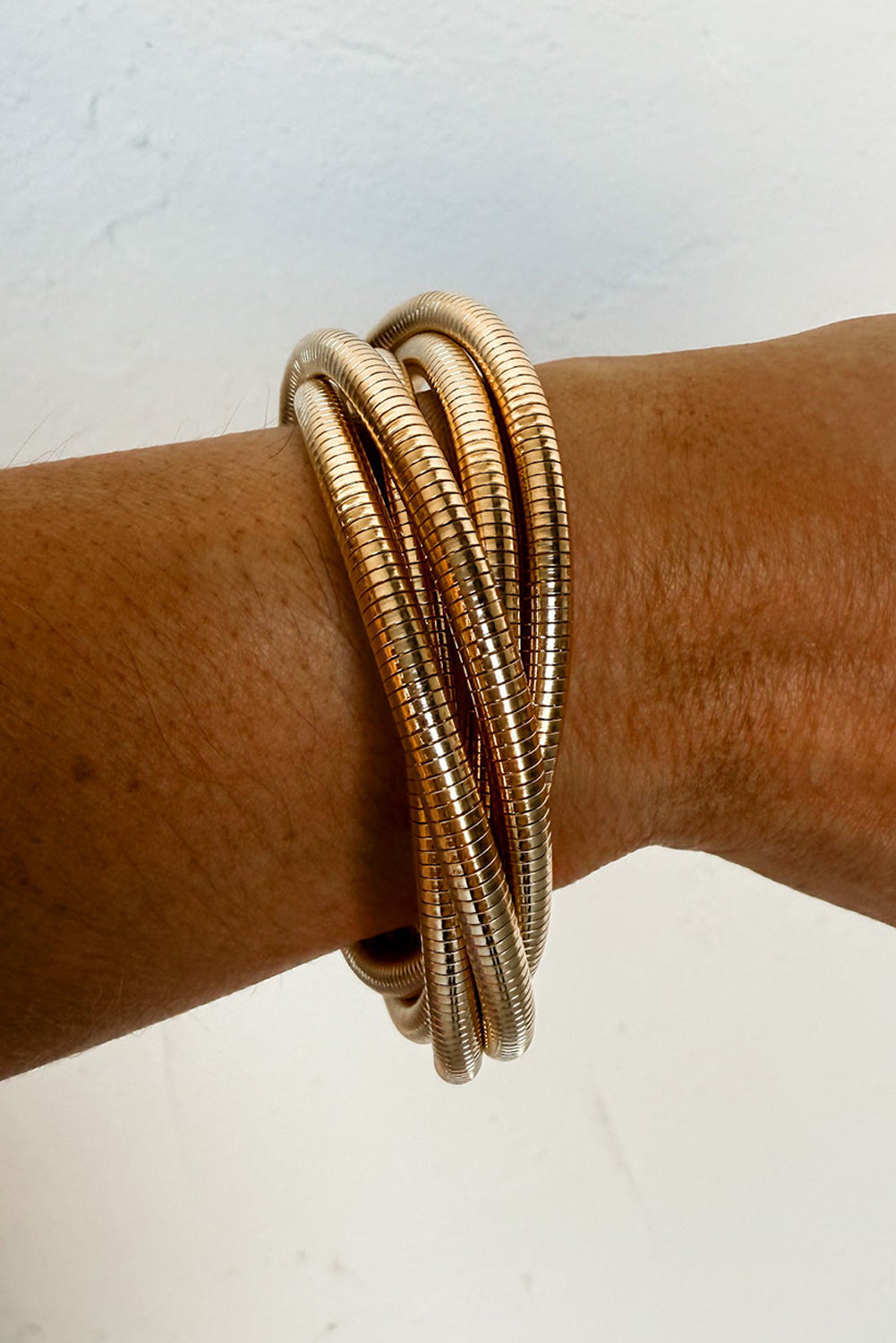 Gold Twisted Layered Stretch Bracelet - The Fair Lady Shop