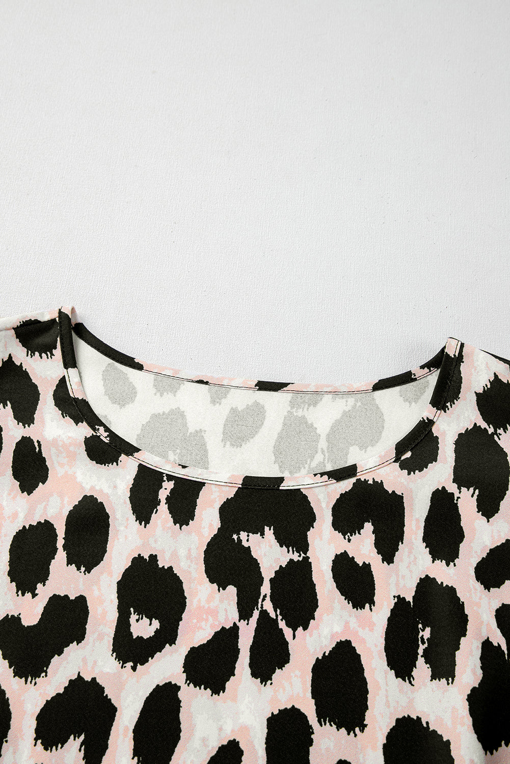 Khaki Leopard Print Layered Ruffle Sleeve Blouse - The Fair Lady Shop