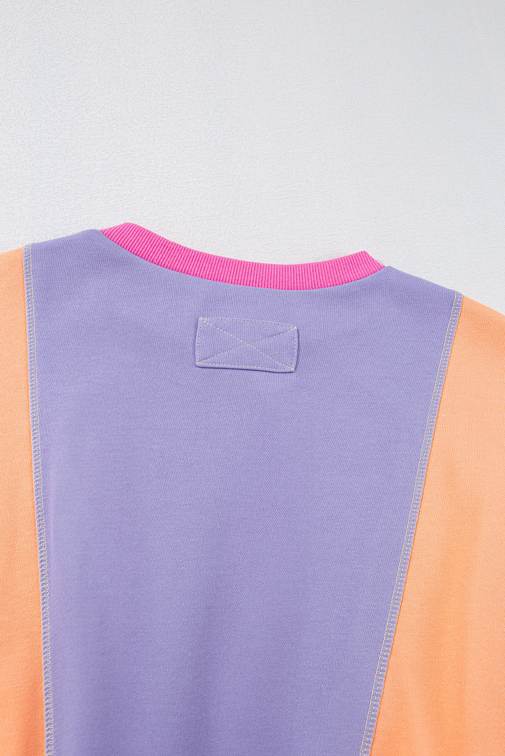 Orchid Petal Colorblock Patchwork Drop Shoulder Top - The Fair Lady Shop