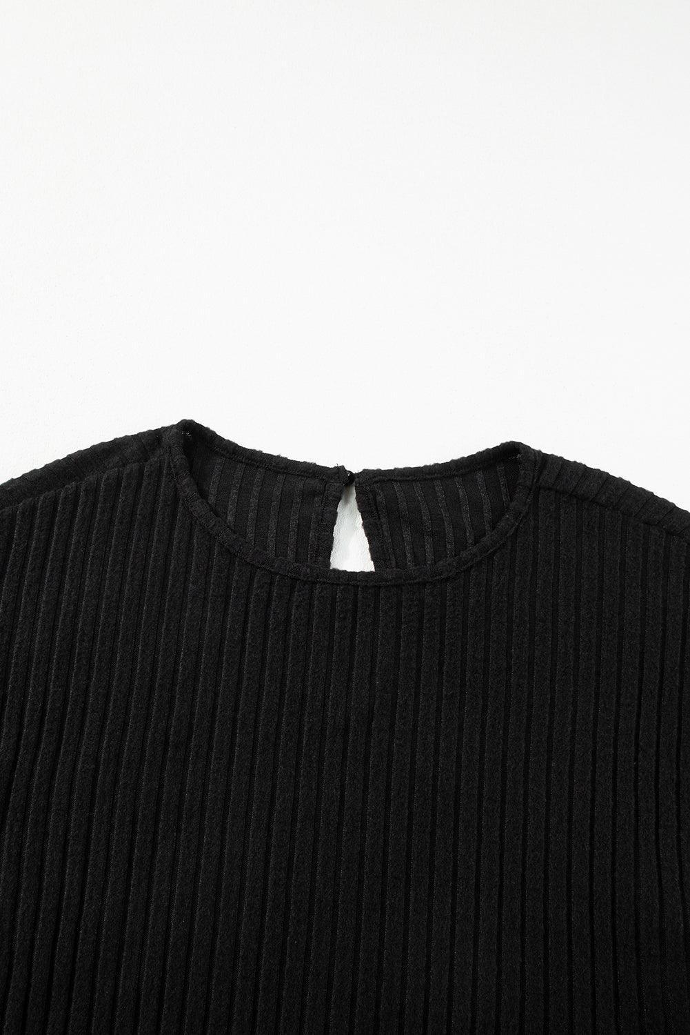 Grass Green Solid Color Ribbed Short Sleeve Wide Leg Jumpsuit - The Fair Lady Shop