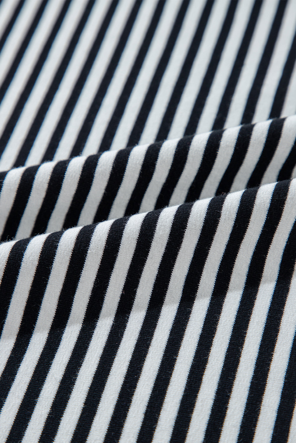 Black & White Striped Patchwork Oversized Tee - The Fair Lady Shop