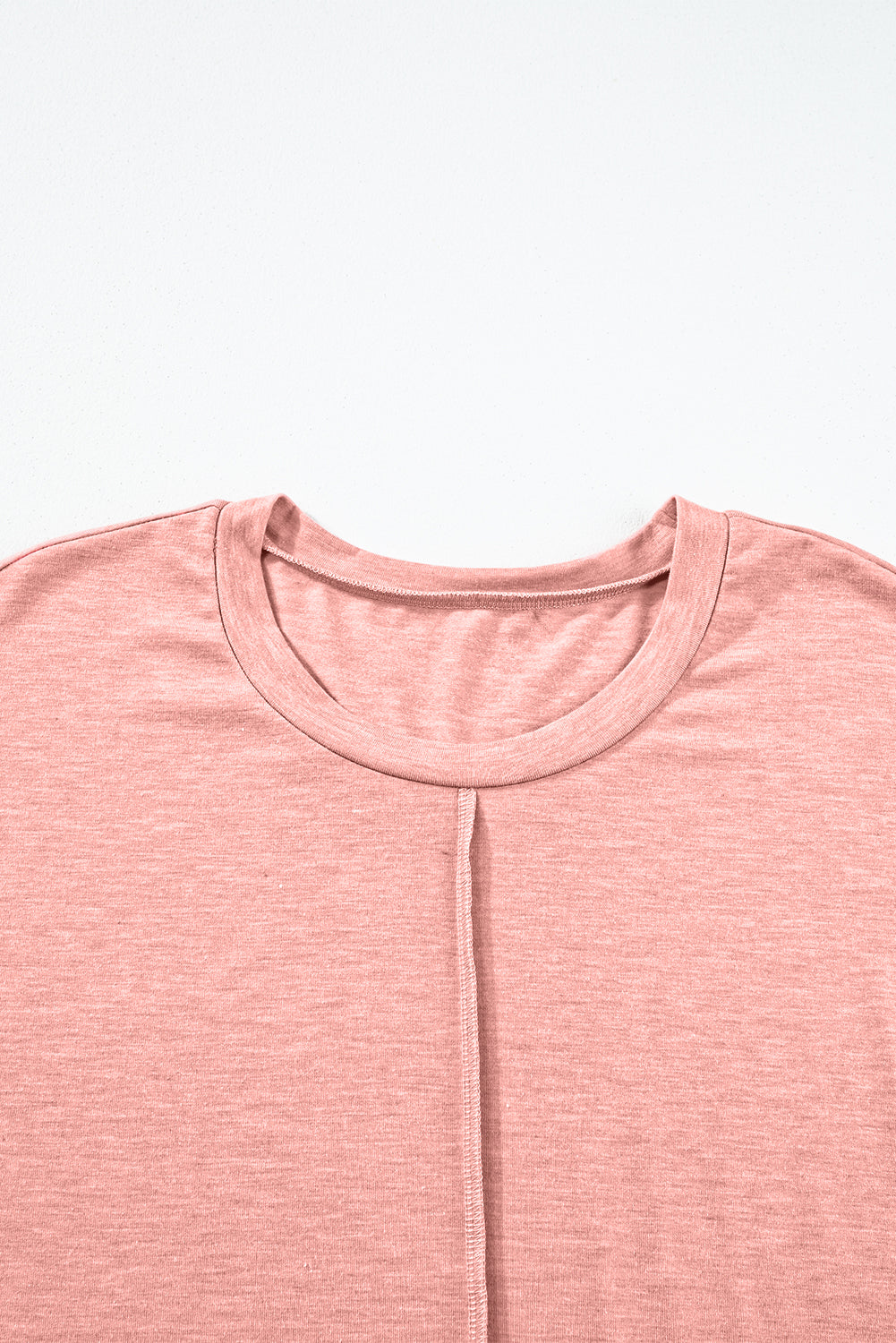 Rose Pink Center Seamed Roll Sleeve T-shirt Dress - The Fair Lady Shop