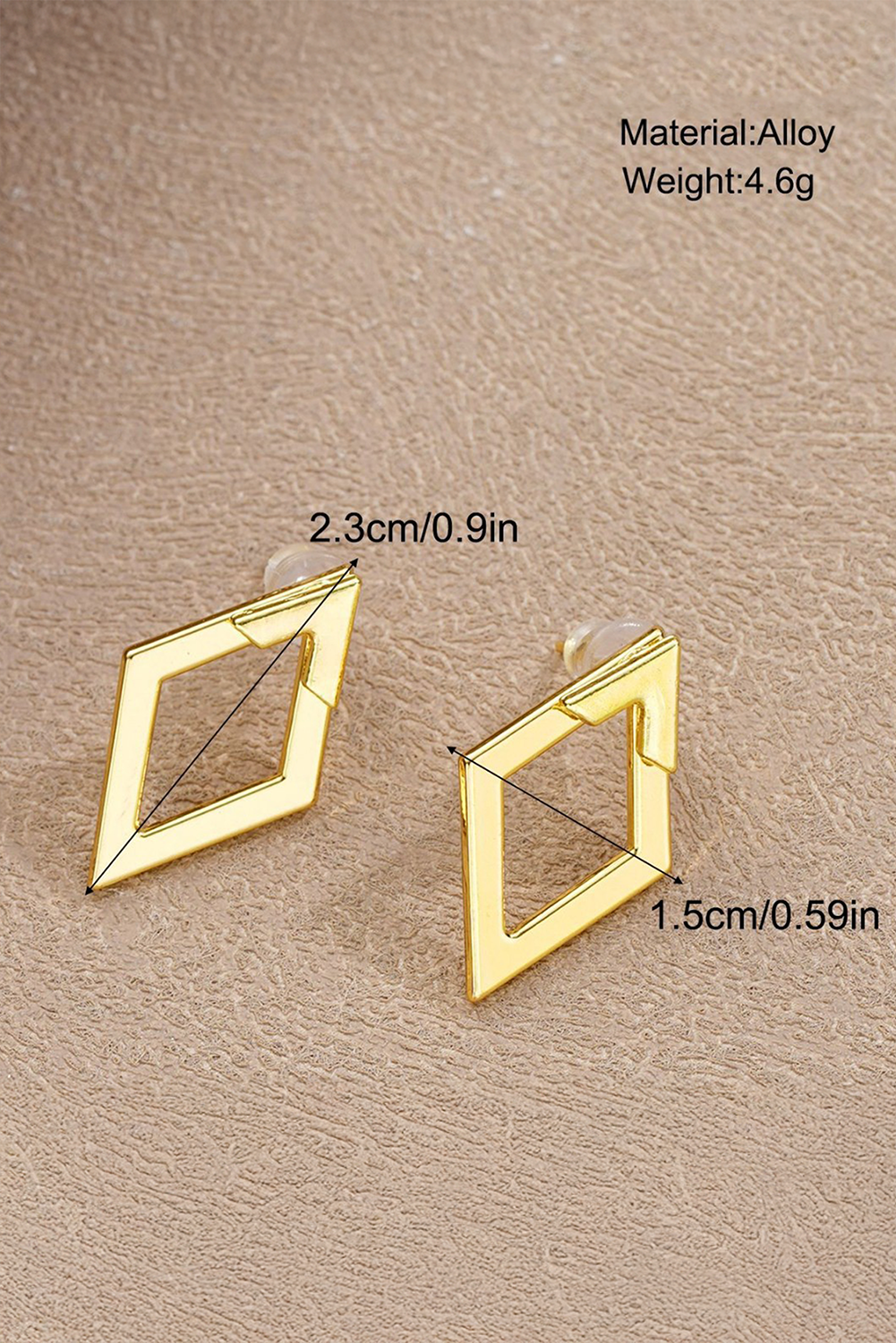 Gold Geometric Shape Stud Earrings - The Fair Lady Shop