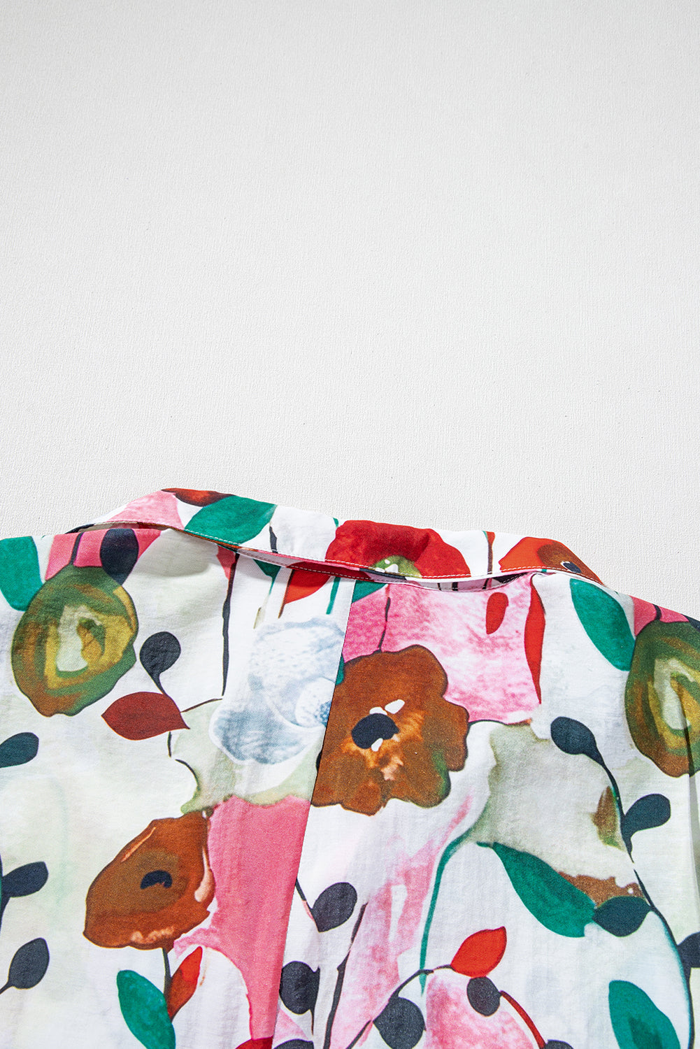 Pink V-Neck Floral Print Boho Blouse - The Fair Lady Shop