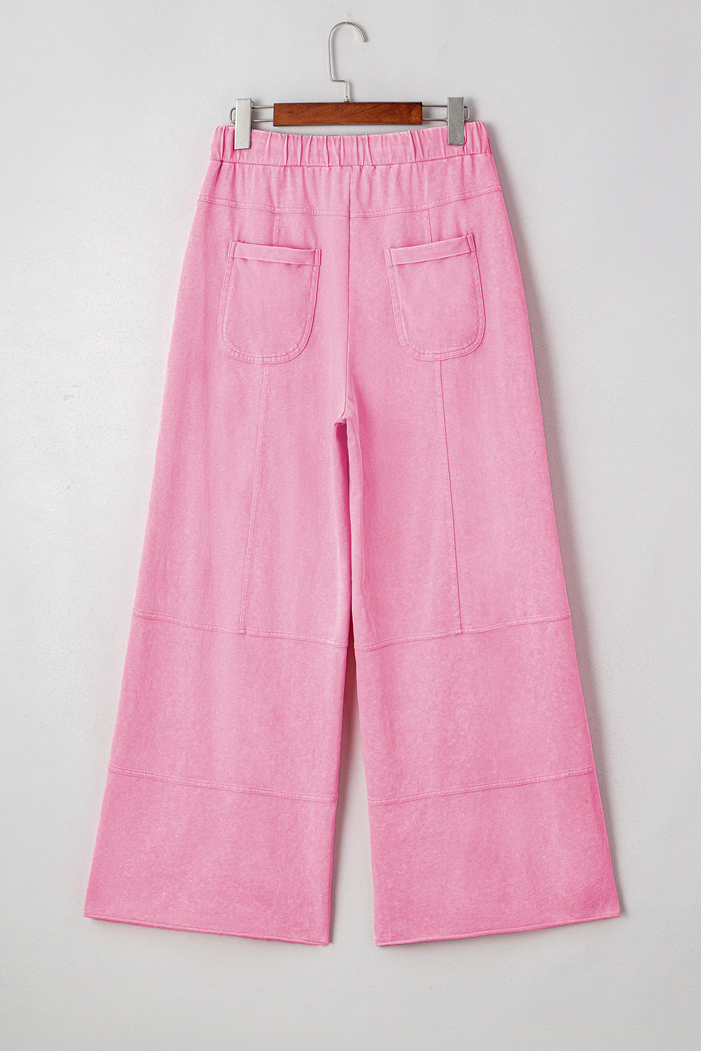 Bonbon Mineral Wash Exposed Seam Wide Leg Cargo Pants - The Fair Lady Shop