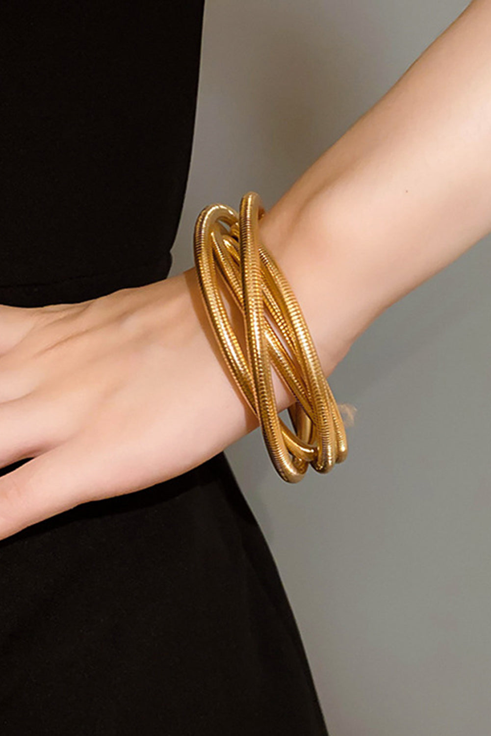 Gold Twisted Layered Stretch Bracelet - The Fair Lady Shop