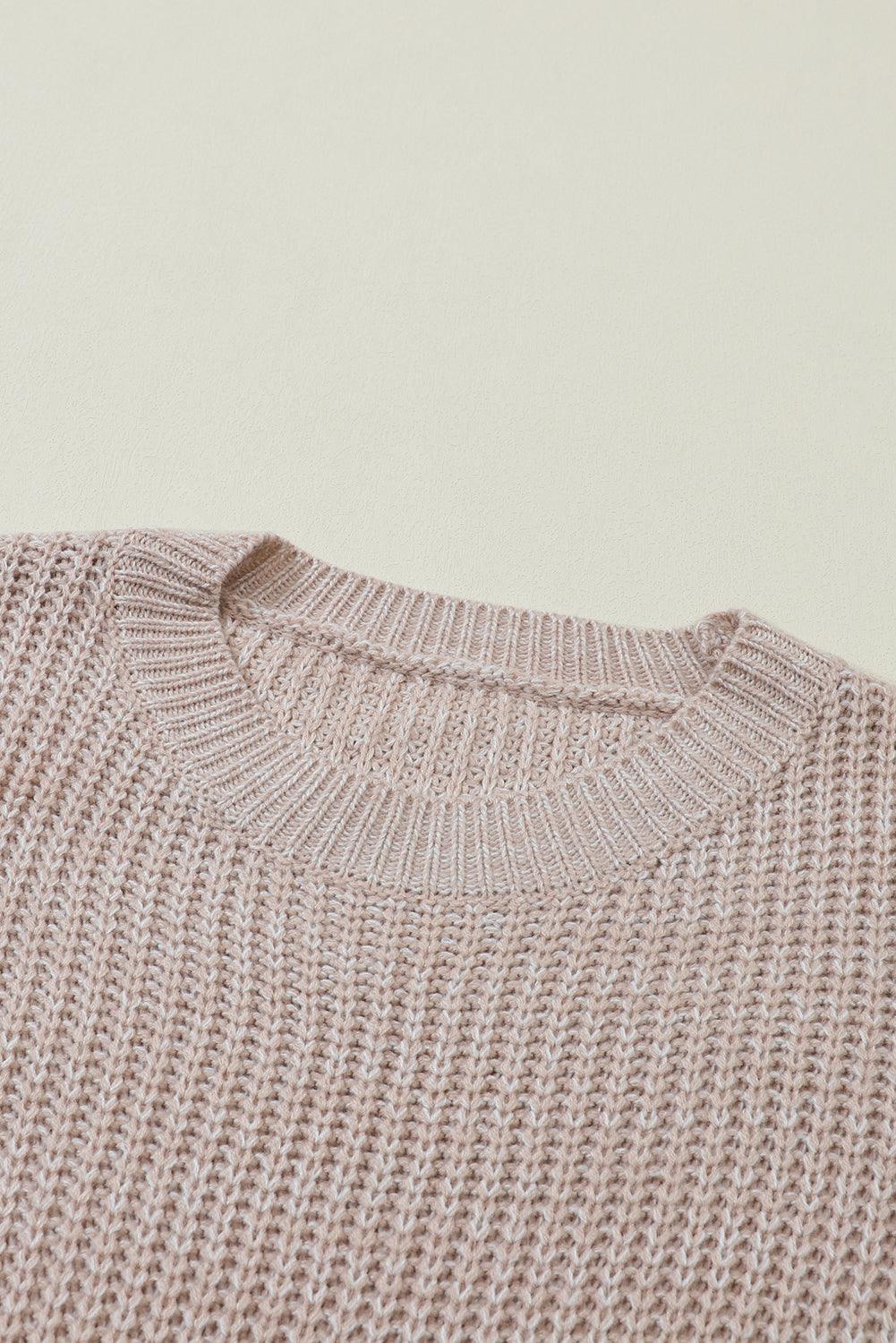 Verdant Chunky Knit Sleeve Drop Shoulder Sweater - The Fair Lady Shop