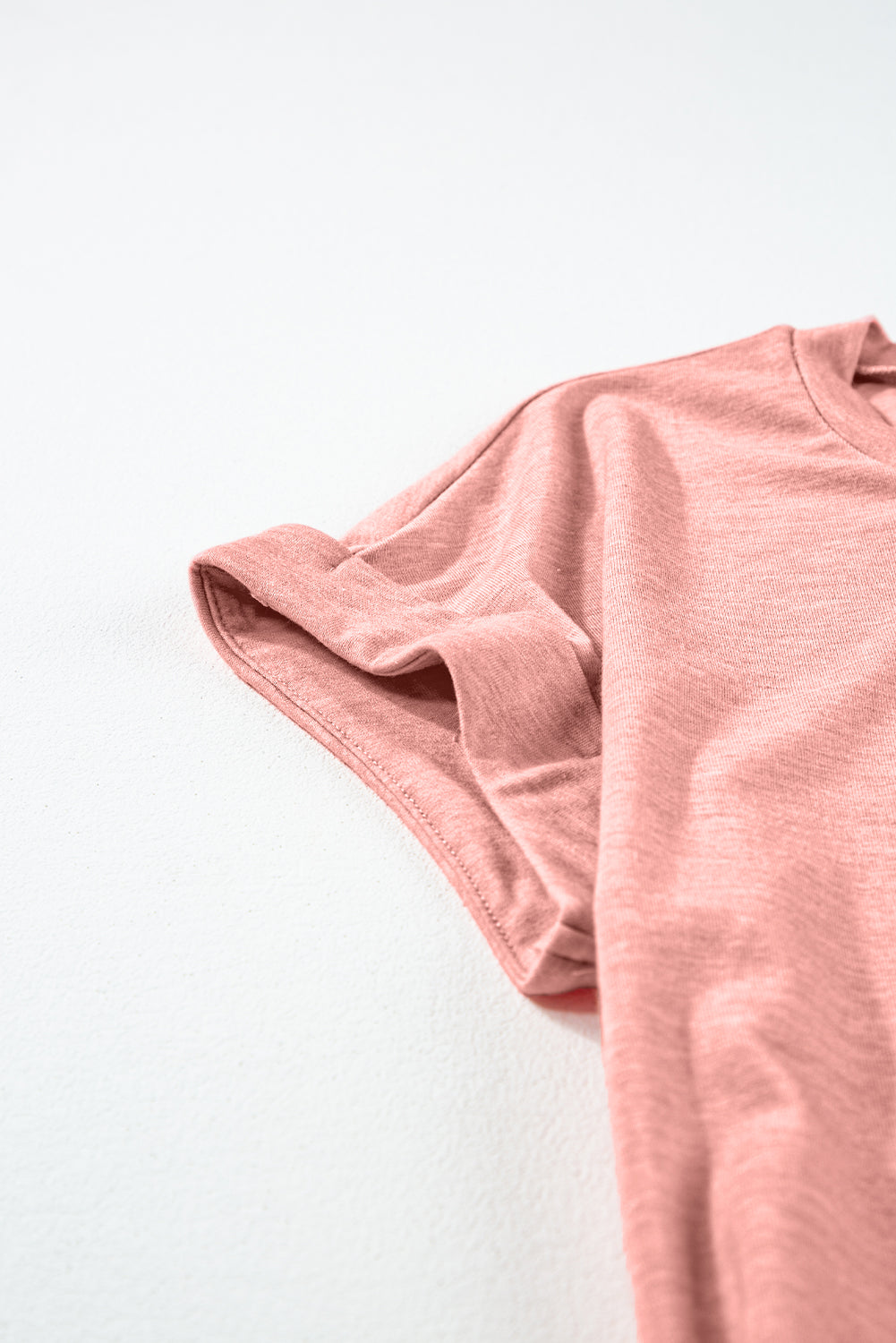 Rose Pink Center Seamed Roll Sleeve T-shirt Dress - The Fair Lady Shop