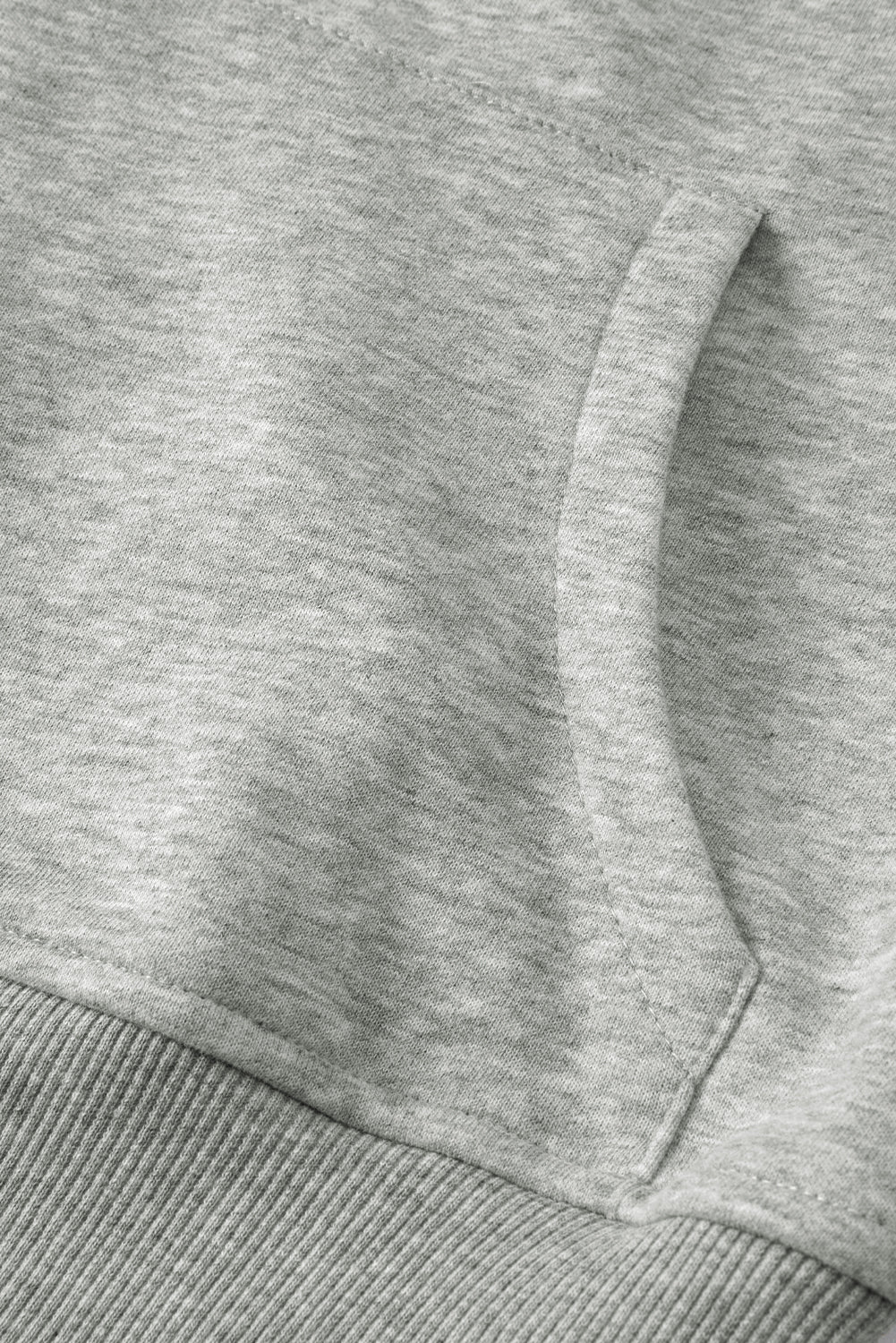 Gray Zip Up Stand Collar Ribbed Thumbhole Sleeve Sweatshirt - The Fair Lady Shop