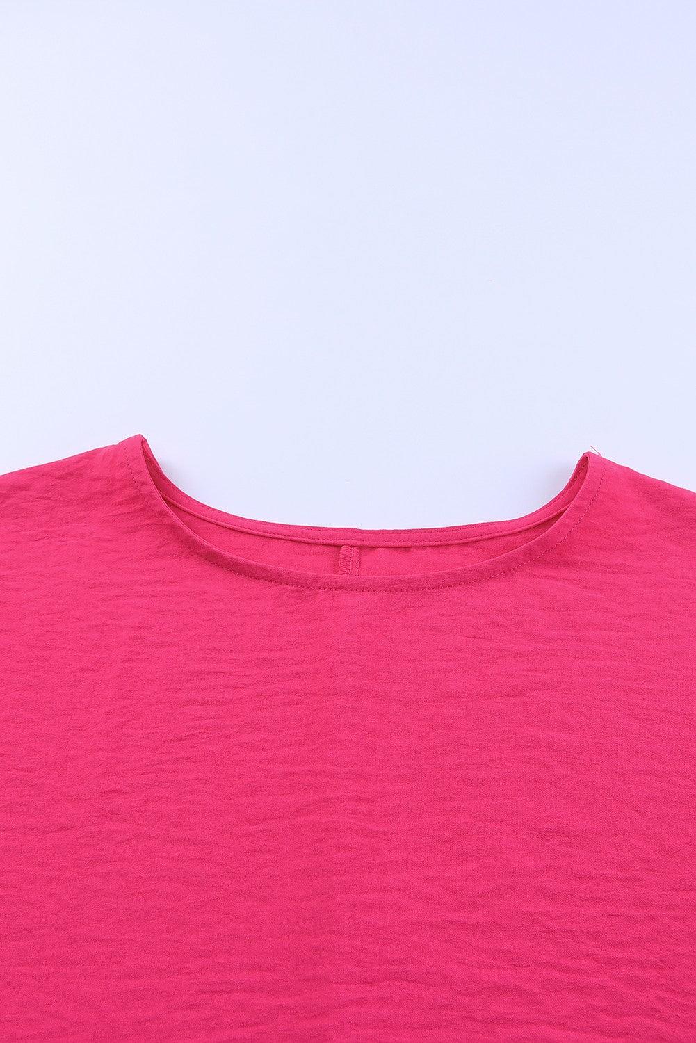 White Plain & Casual Shirred Cuffs Half Sleeve Top - The Fair Lady Shop