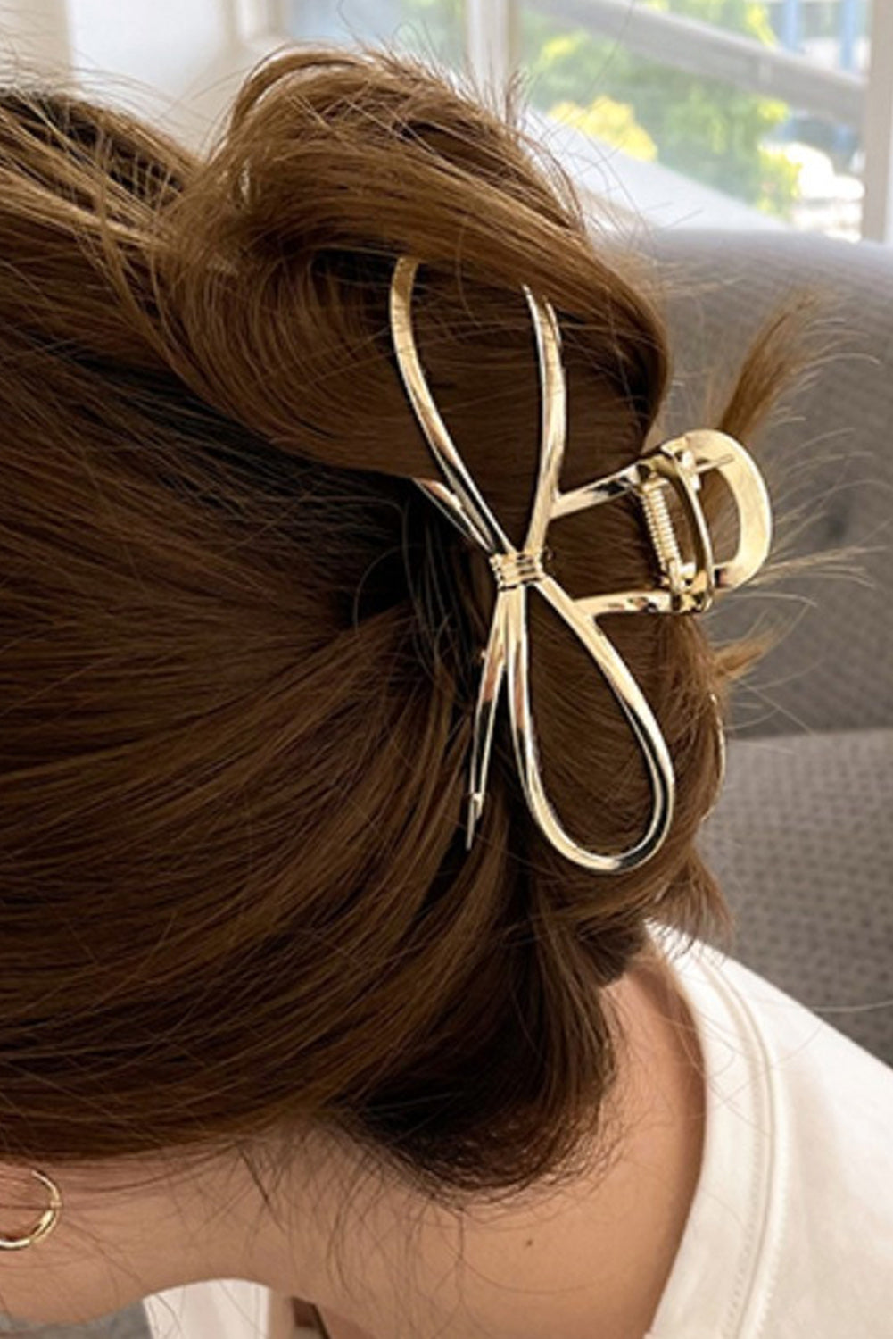 Gold Casual Bowknot Shape Metal Claw Clip - The Fair Lady Shop