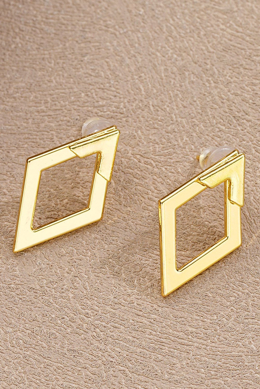Gold Geometric Shape Stud Earrings - The Fair Lady Shop