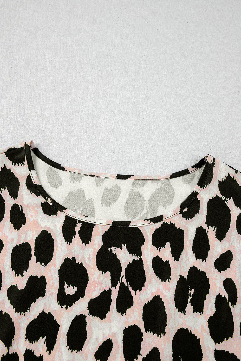 Khaki Leopard Print Layered Ruffle Sleeve Blouse - The Fair Lady Shop