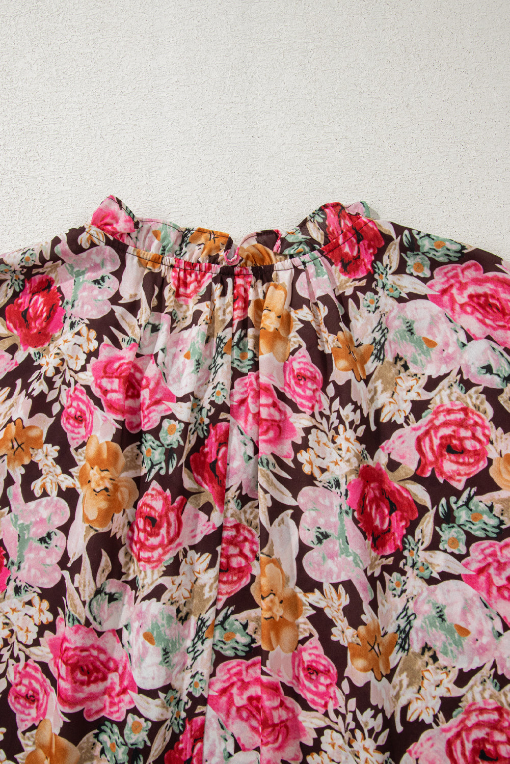 Pink Floral Print Short Sleeve Boho Blouse - The Fair Lady Shop