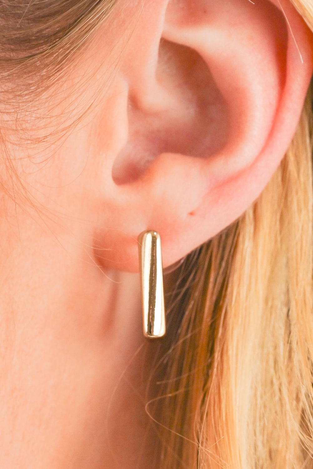 Gold Square Hook Plated Alloy Stud Earrings - The Fair Lady Shop