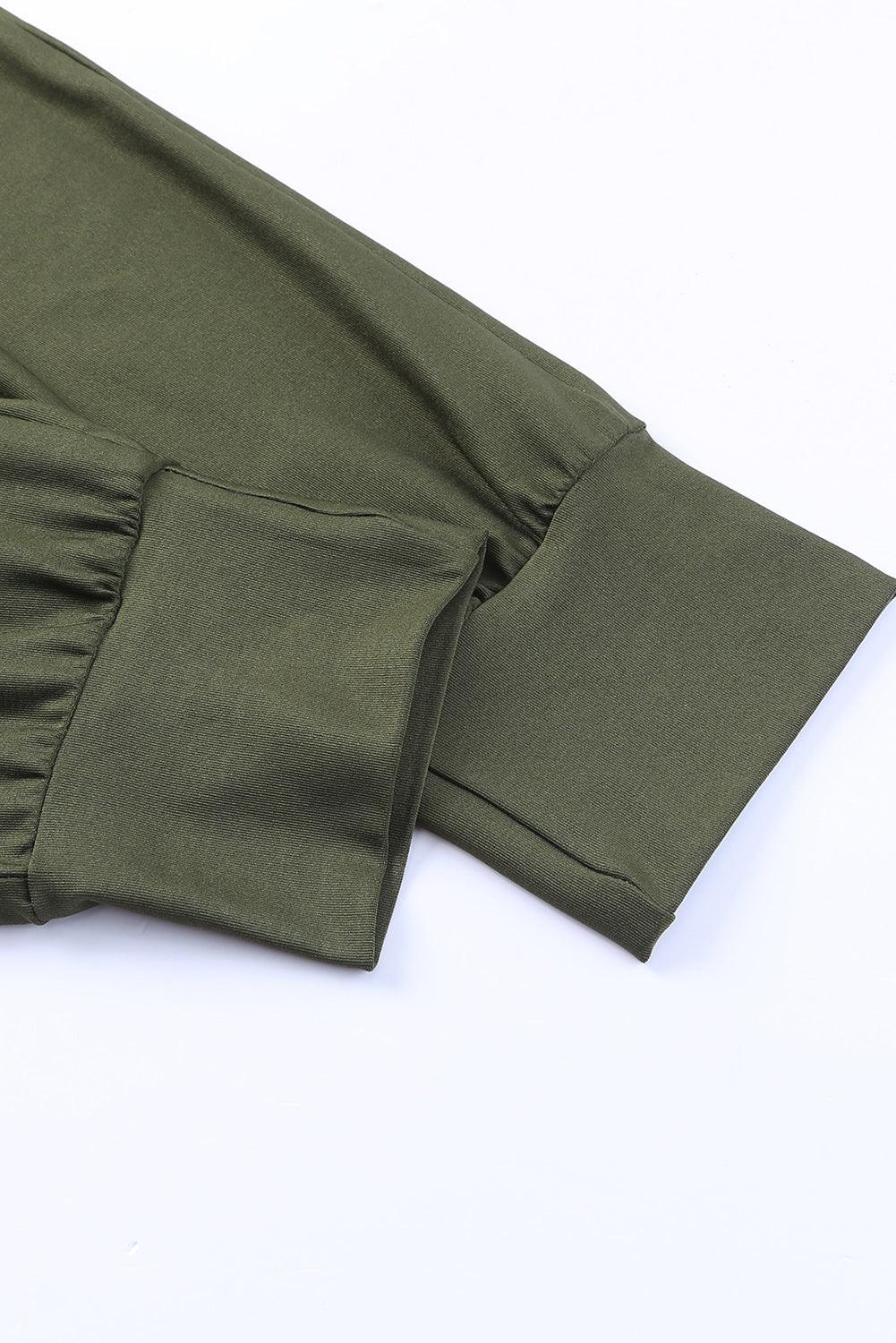 Black Pleated Casual Pocket High Waisted Leggings - The Fair Lady Shop