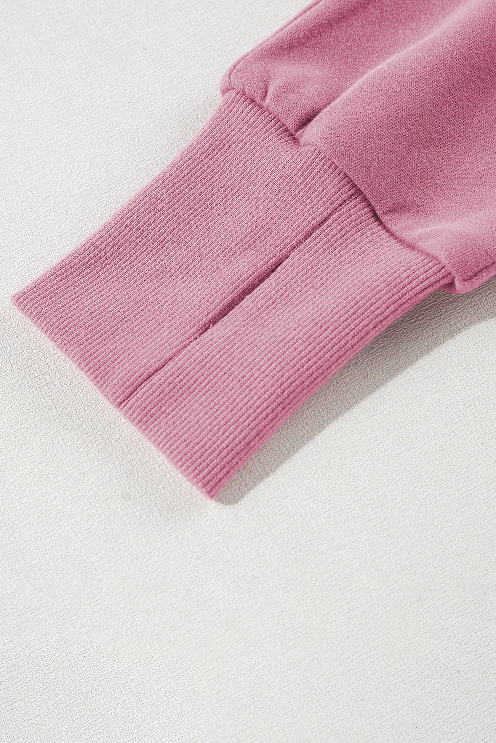 Phalaenopsis Zip Up Stand Collar Ribbed Thumbhole Sleeve Sweatshirt - The Fair Lady Shop
