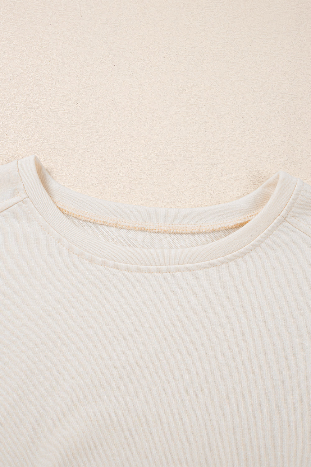 White Pearled Puff Sleeve Round Neck Loose Top - The Fair Lady Shop