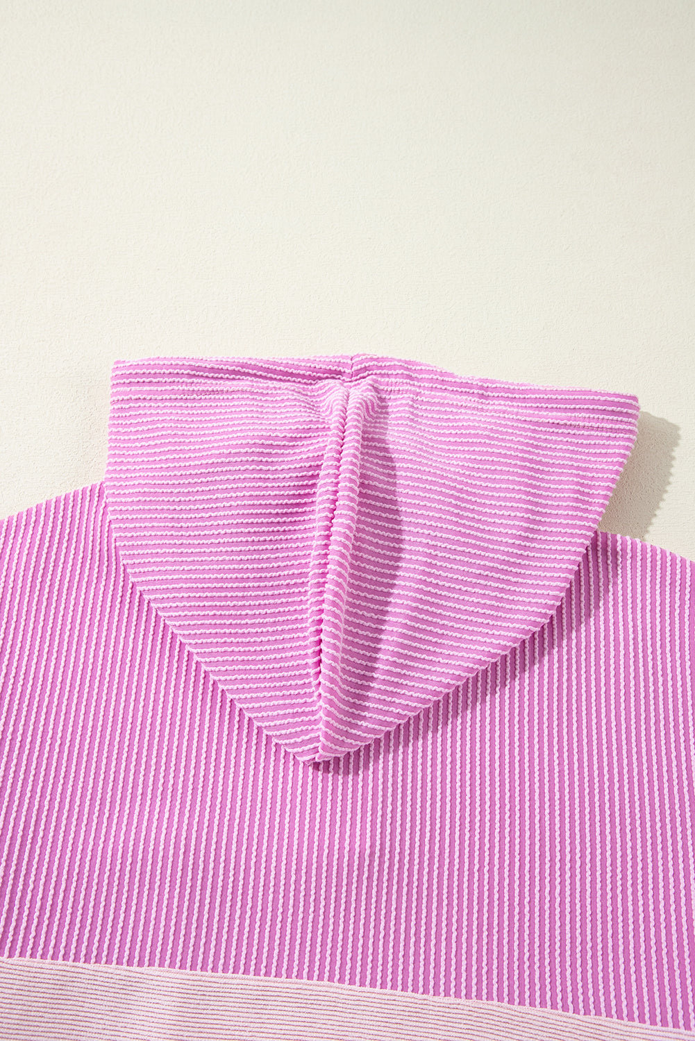 Light Pink Corded Patch Pocket Drawstring Henley Long Sleeve Tops - The Fair Lady Shop