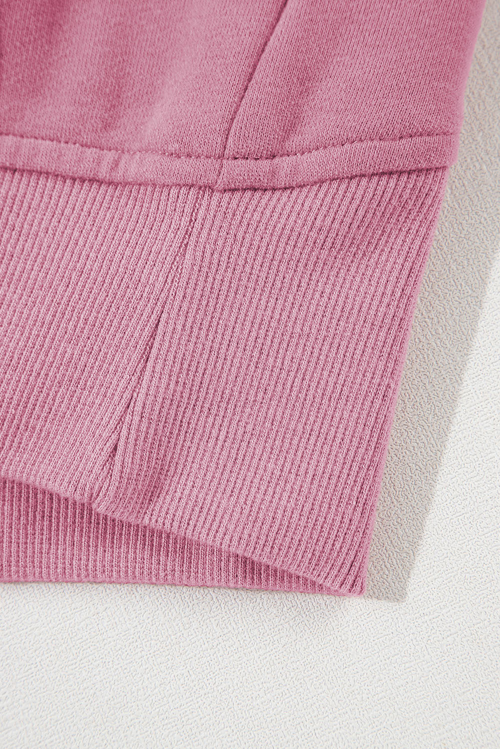 Phalaenopsis Zip Up Stand Collar Ribbed Thumbhole Sleeve Sweatshirt - The Fair Lady Shop