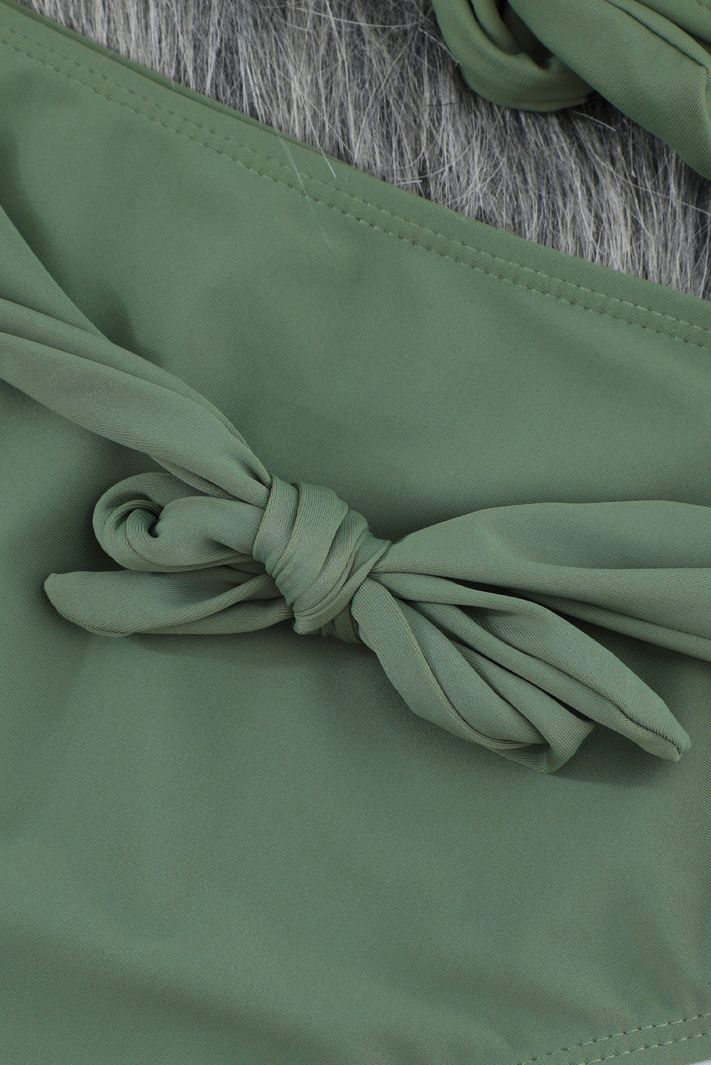 Green Sexy Bubble Sleeves High Waisted Swimsuit - The Fair Lady Shop