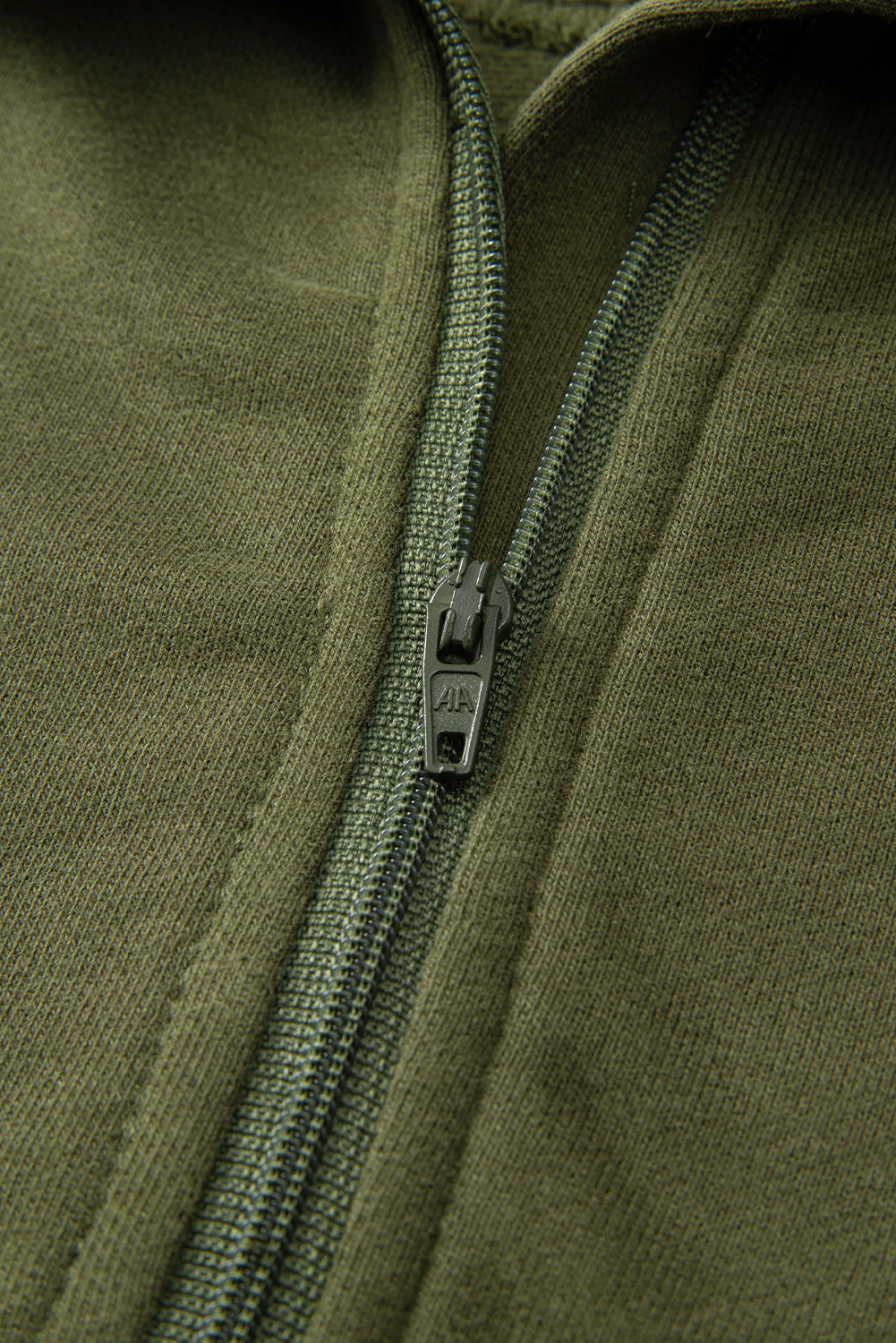 Green Zip Up Stand Collar Ribbed Thumbhole Sleeve Sweatshirt - The Fair Lady Shop