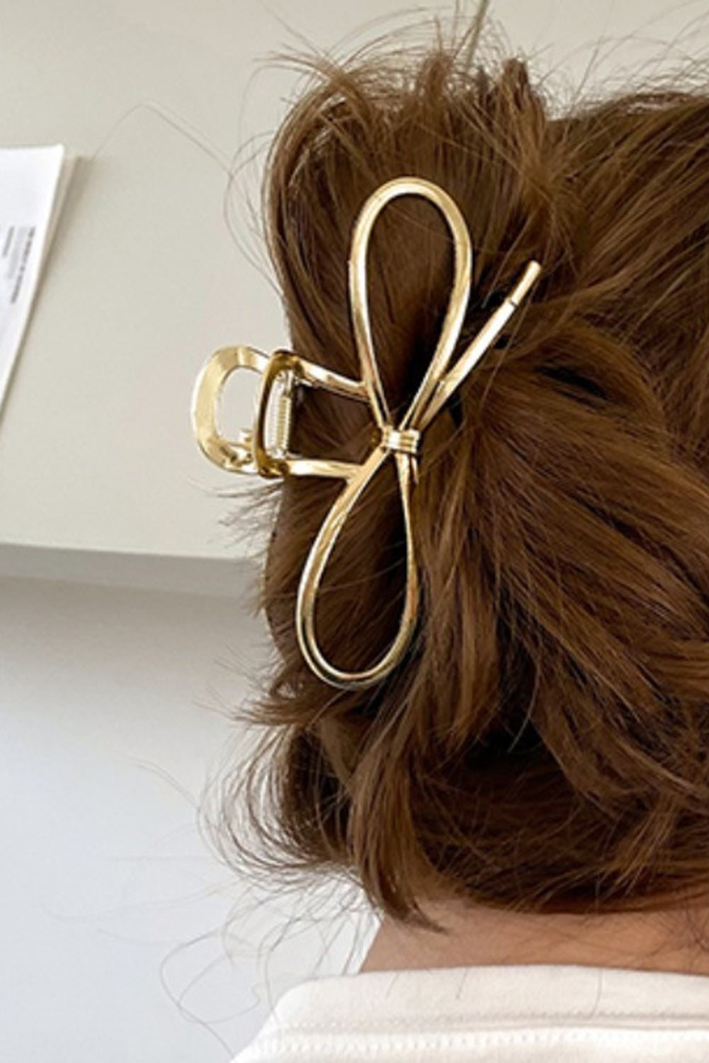 Gold Casual Bowknot Shape Metal Claw Clip - The Fair Lady Shop