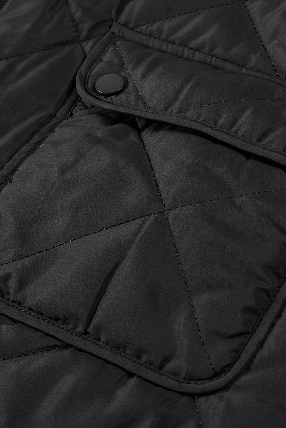 Black Zip Up Fleece Lined Quilted Vest Coat - The Fair Lady Shop