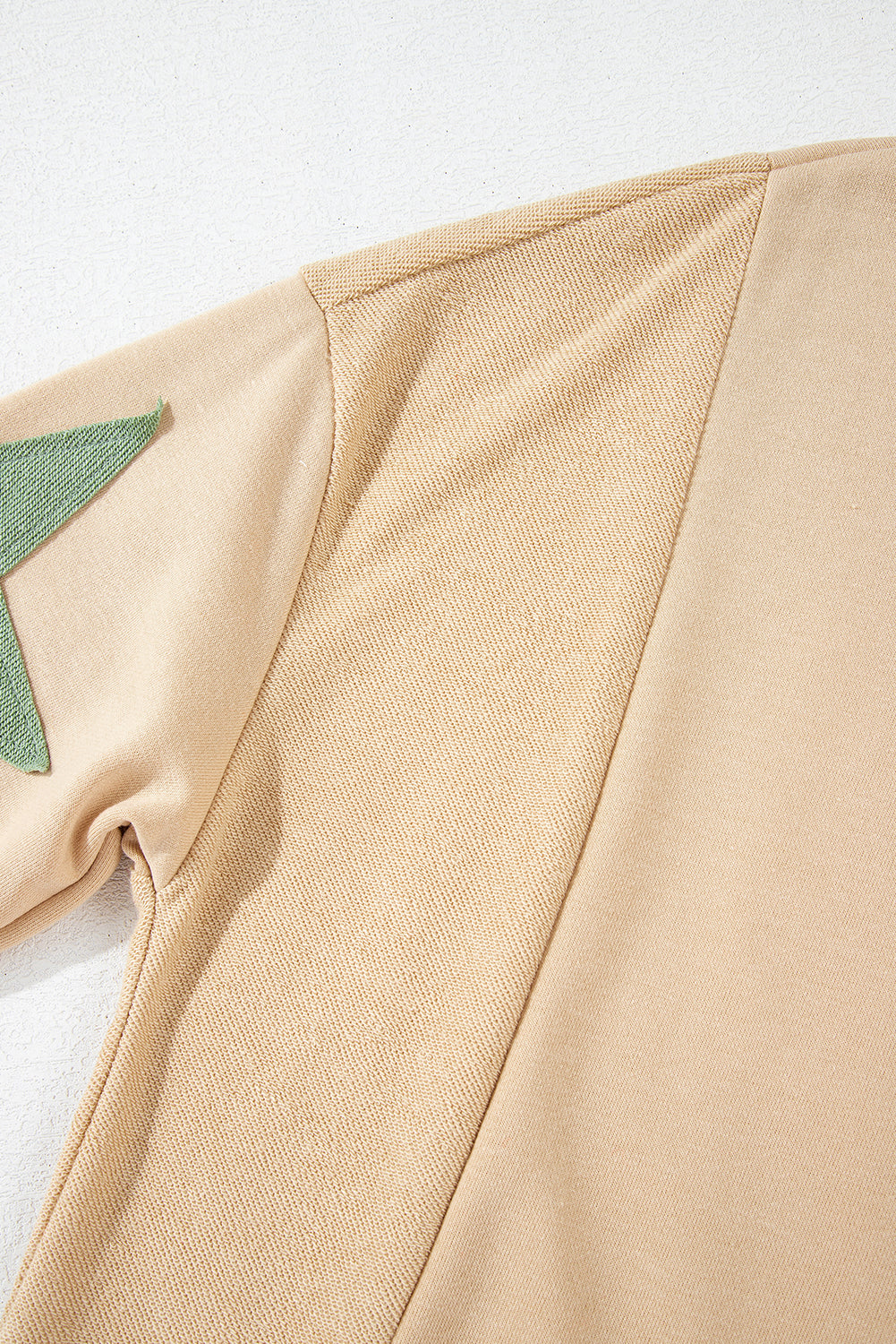 Parchment Star Patchwork Exposed Seam Oversized Sweatshirt - The Fair Lady Shop