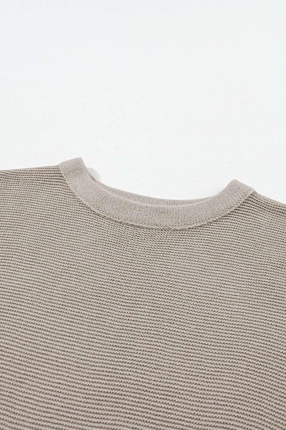 Apricot Mock Neck Short Batwing Sleeve Sweater - The Fair Lady Shop