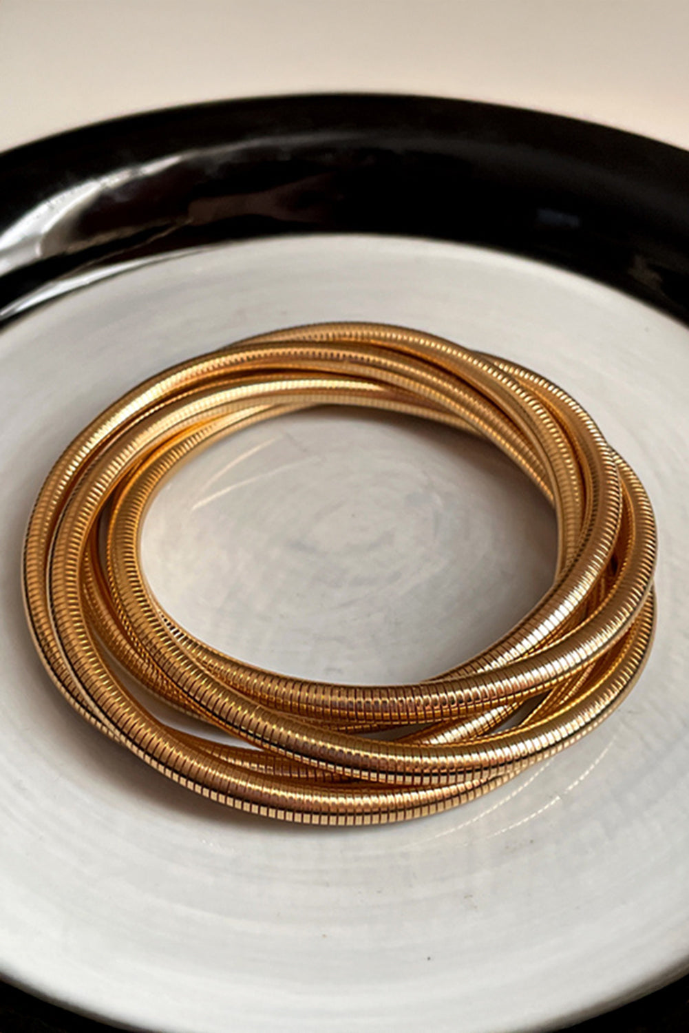 Gold Twisted Layered Stretch Bracelet - The Fair Lady Shop