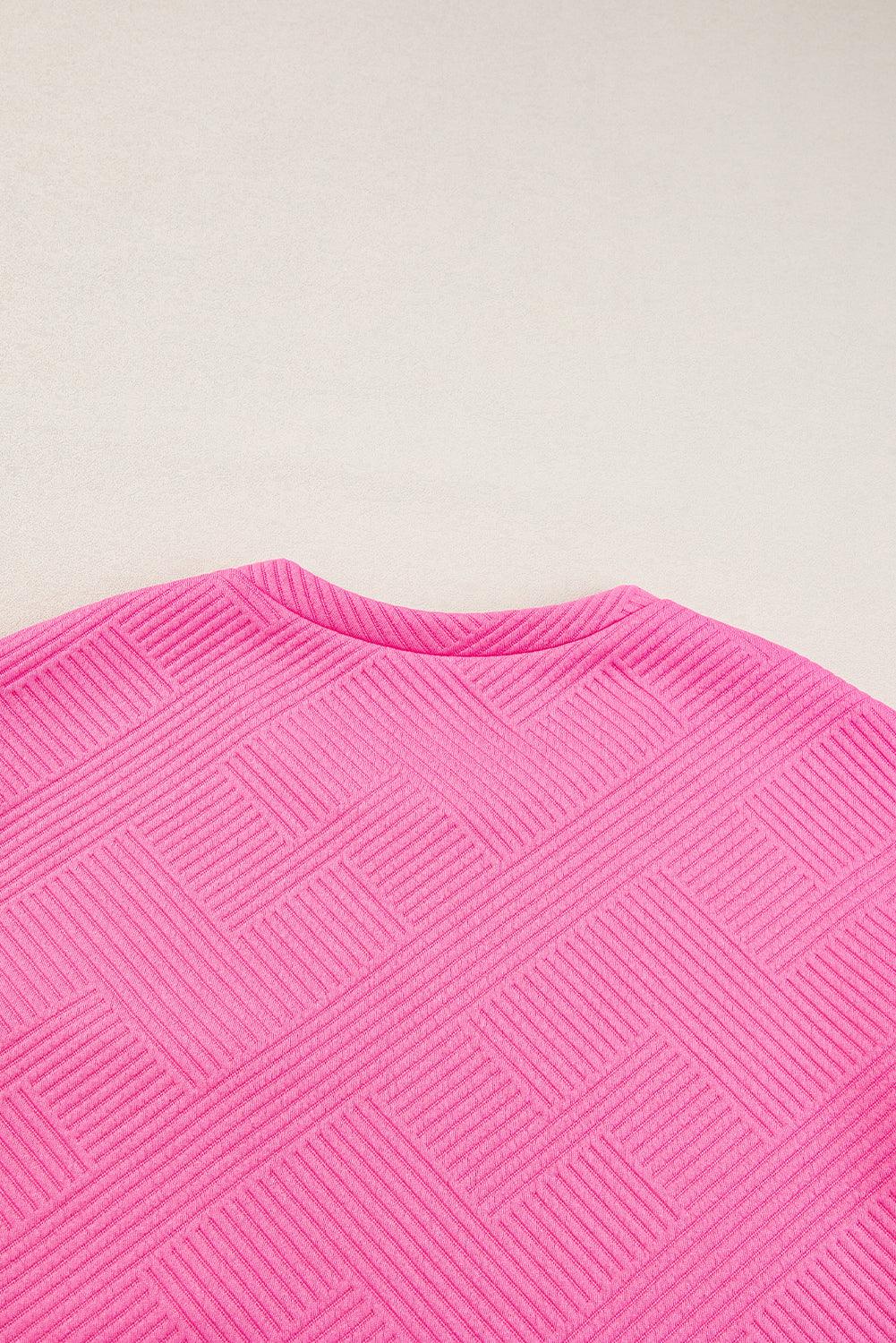 Sachet Pink Plain Textured Pocketed Mini Dress - The Fair Lady Shop