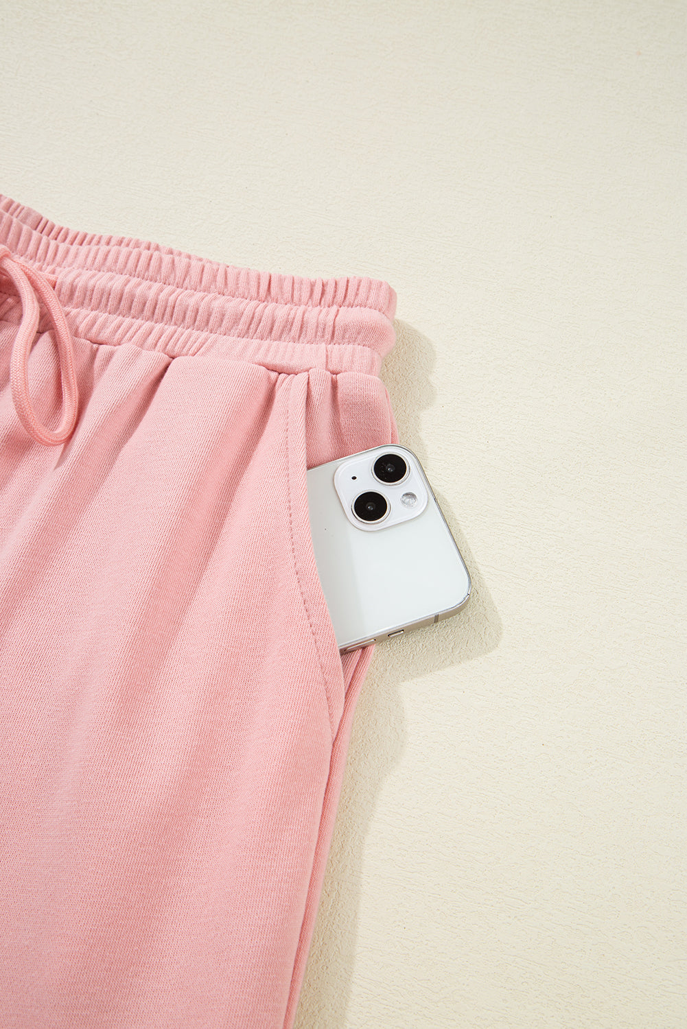 Apricot Pink Half Sleeve T-Shirt & Cargo Sweatpants Set - The Fair Lady Shop
