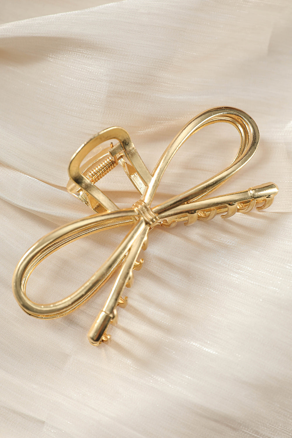 Gold Casual Bowknot Shape Metal Claw Clip - The Fair Lady Shop