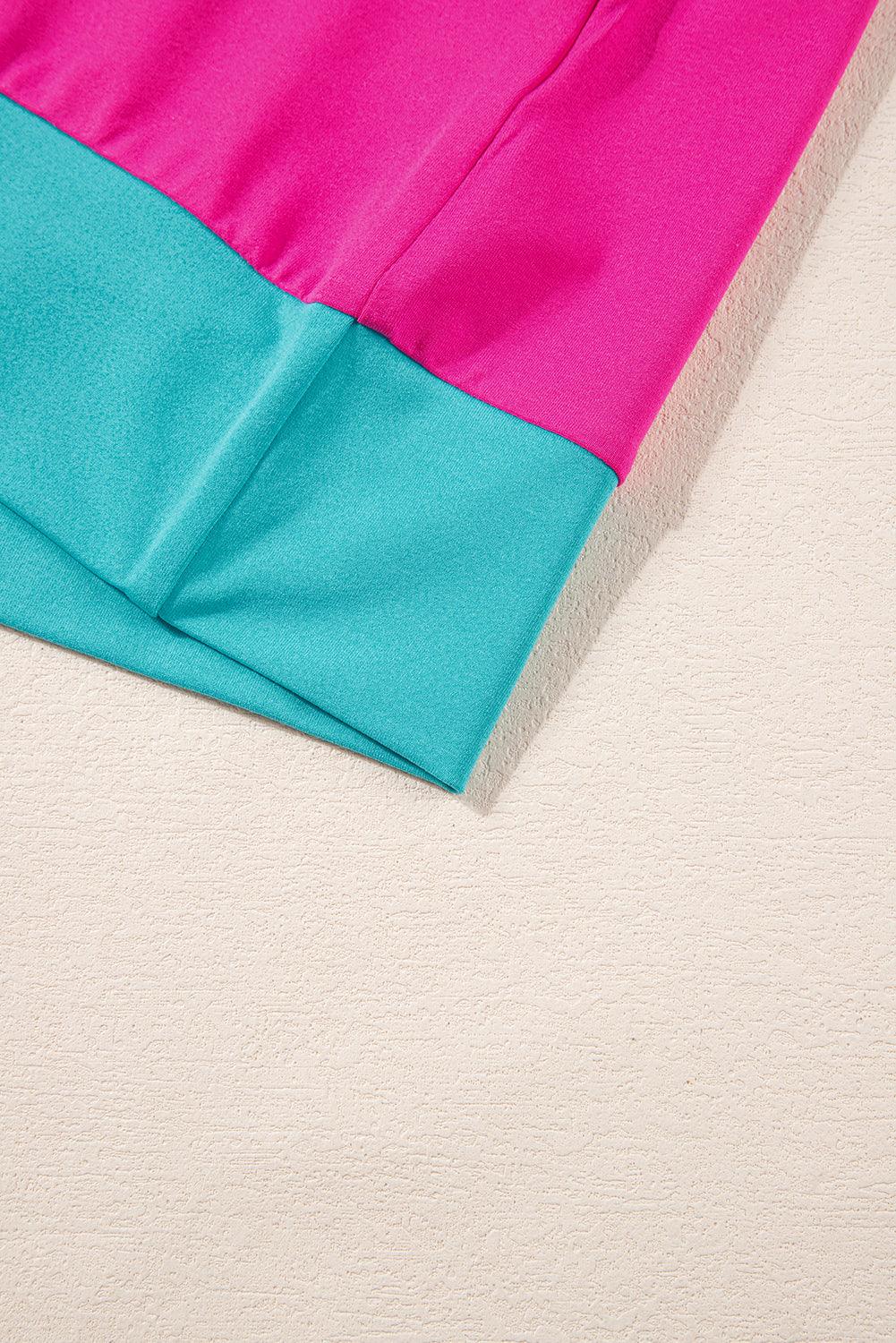 Chestnut Colorblock Cap Sleeve Tee and Wide Leg Pants Set - The Fair Lady Shop